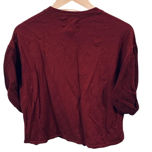 Velvet by graham and spencer Anthropologie Margot red puff sleeve top xsmall - Picture 6 of 6